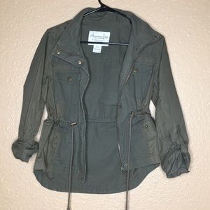 Camo green utility jacket